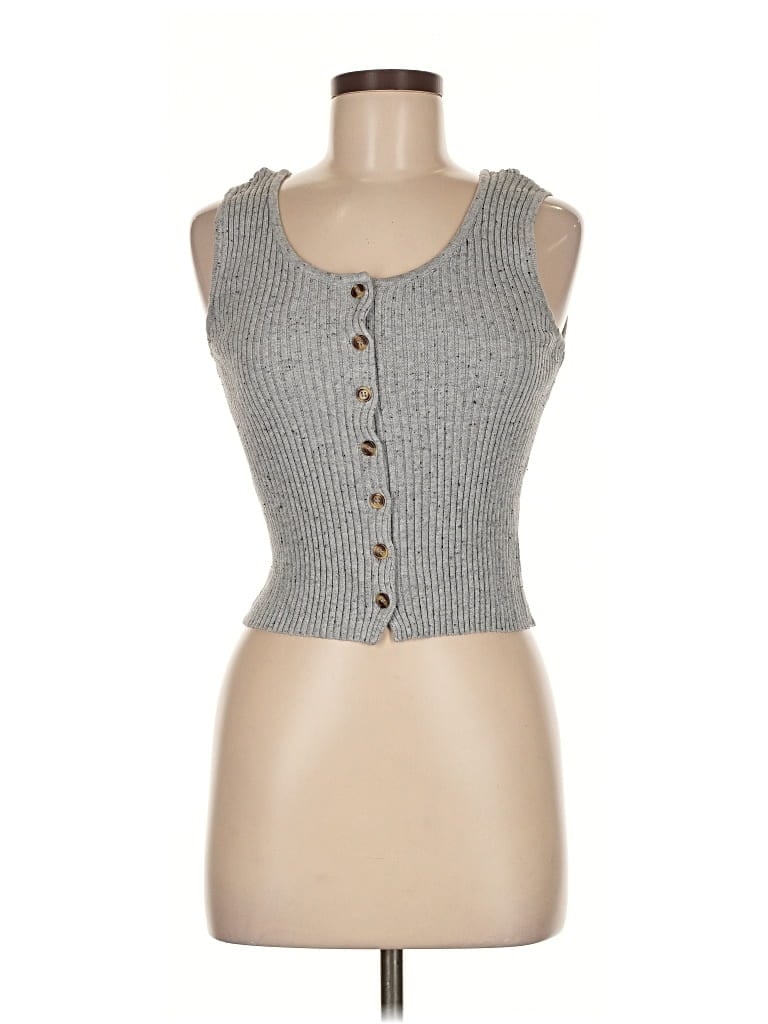 Pre-owned Blue Rain Sweater Vest In Gray