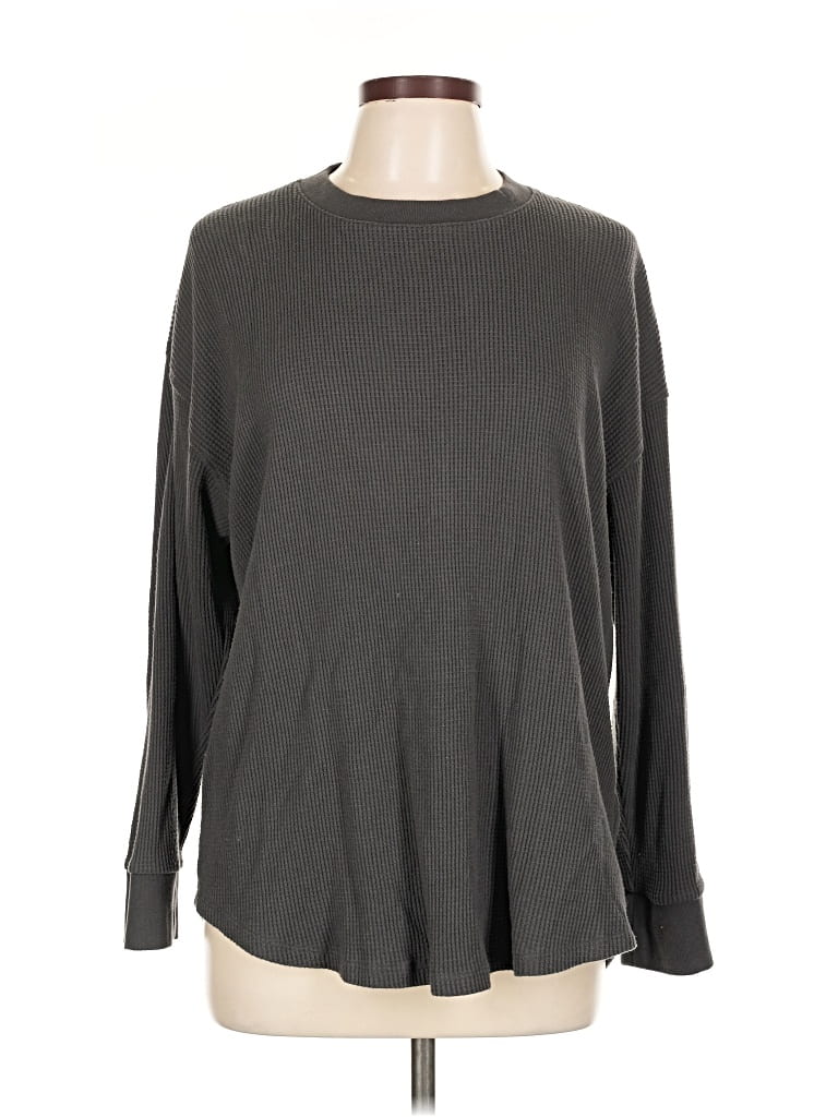 Pre-owned Abercrombie & Fitch Long Sleeve T-shirt In Gray