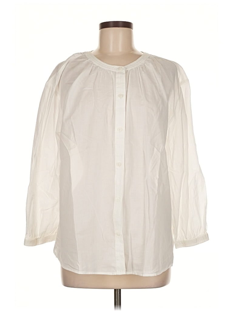 Pre-owned Treasure & Bond 3/4 Sleeve Blouse In White