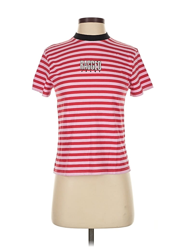 Pre-owned The Ragged Priest Short Sleeve Turtleneck In Red