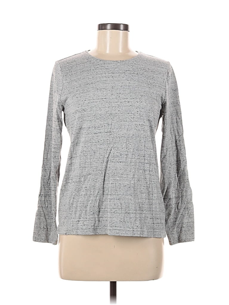 Pre-owned Croft & Barrow Long Sleeve T-shirt In Gray
