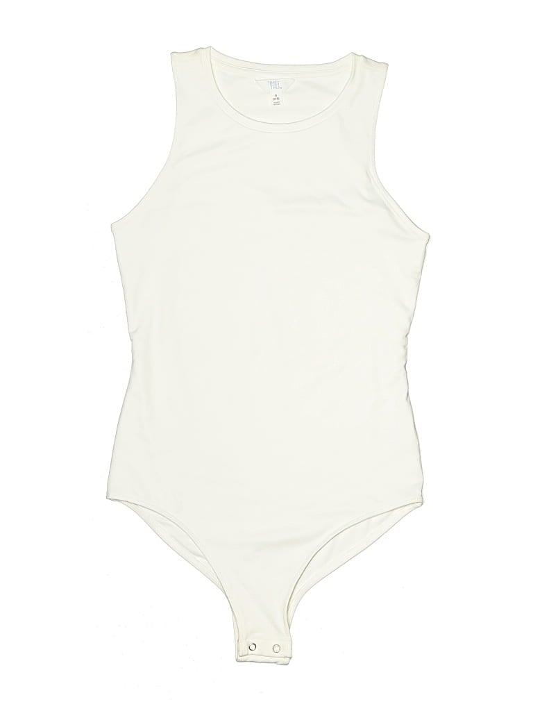 Pre-owned Time And Tru Bodysuit In White