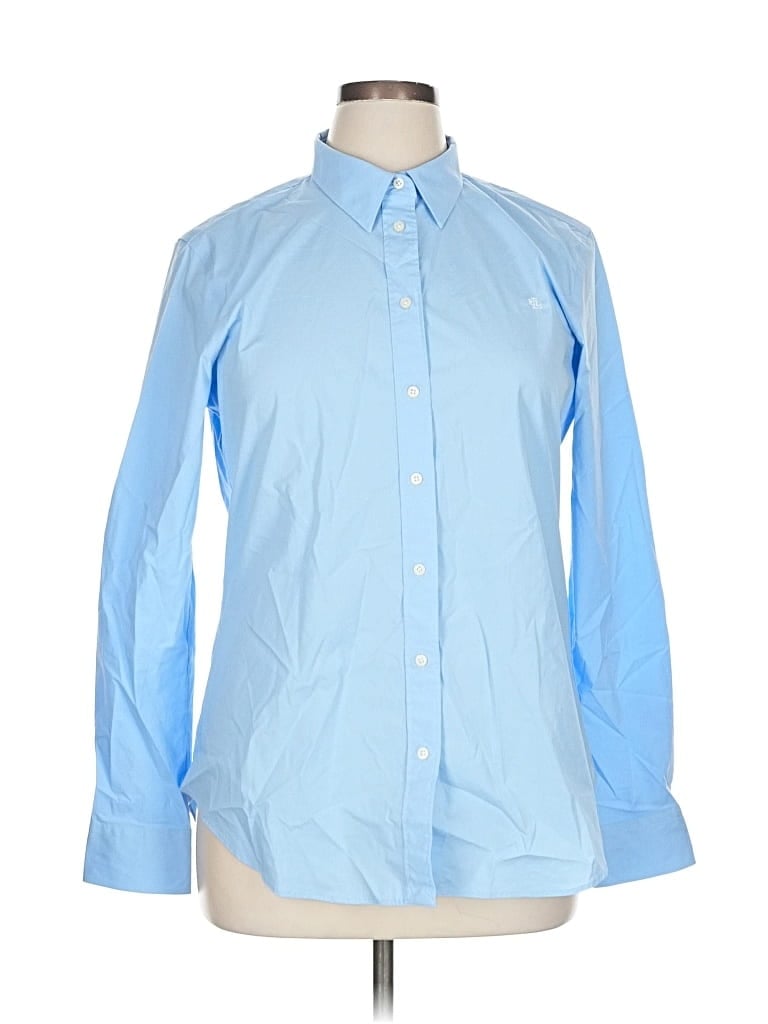 Pre-owned Polo Ralph Lauren Long Sleeve Button Down Shirt In Blue