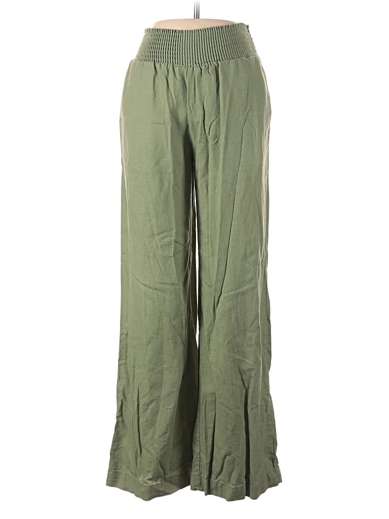 Pre-owned Love Tree Linen Pants In Green