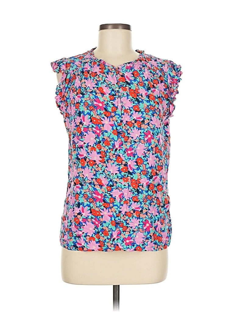 Pre-owned Ann Taylor Loft Sleeveless Blouse In Pink