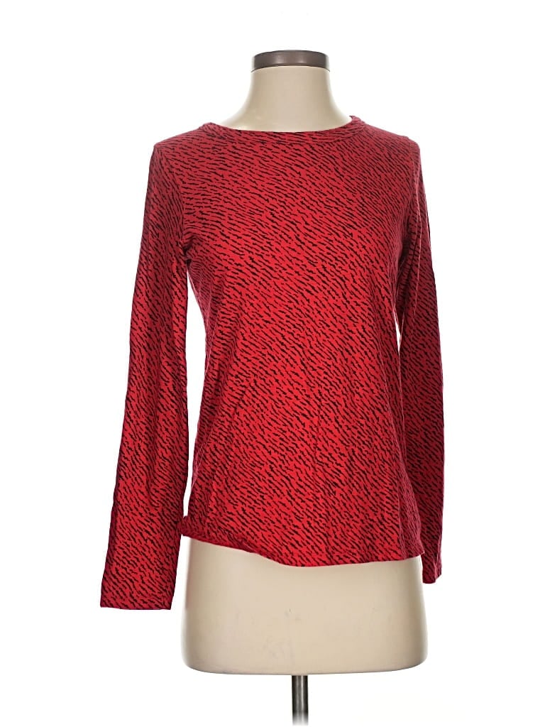 Pre-owned Banana Republic Long Sleeve T-shirt In Red