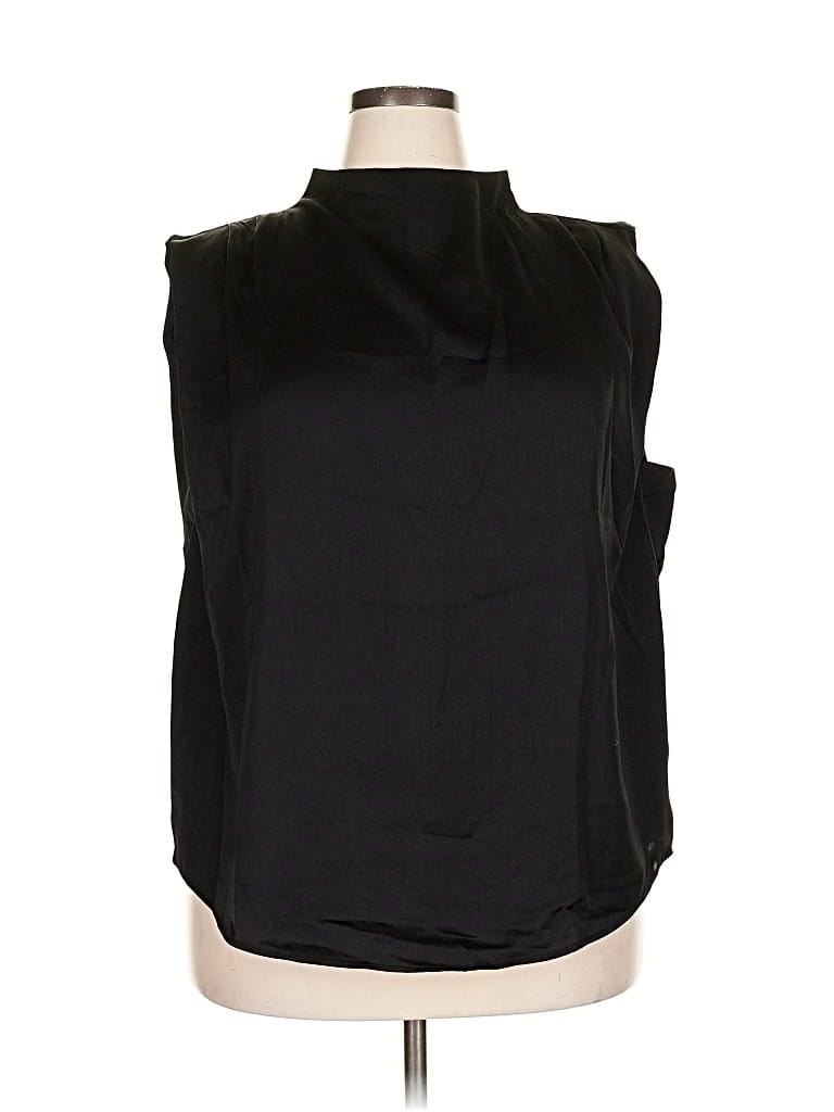 Pre-owned Scoop Sleeveless Blouse In Black