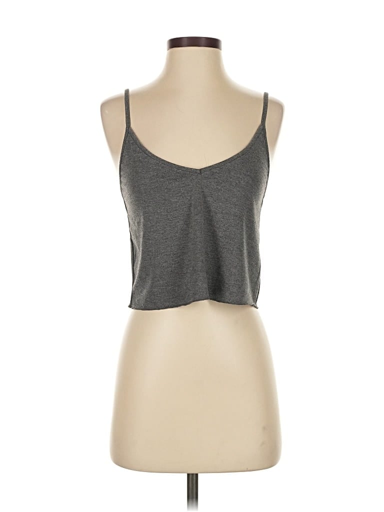 Pre-owned All The Ways Tank Top Gray Halter Neckline Tops