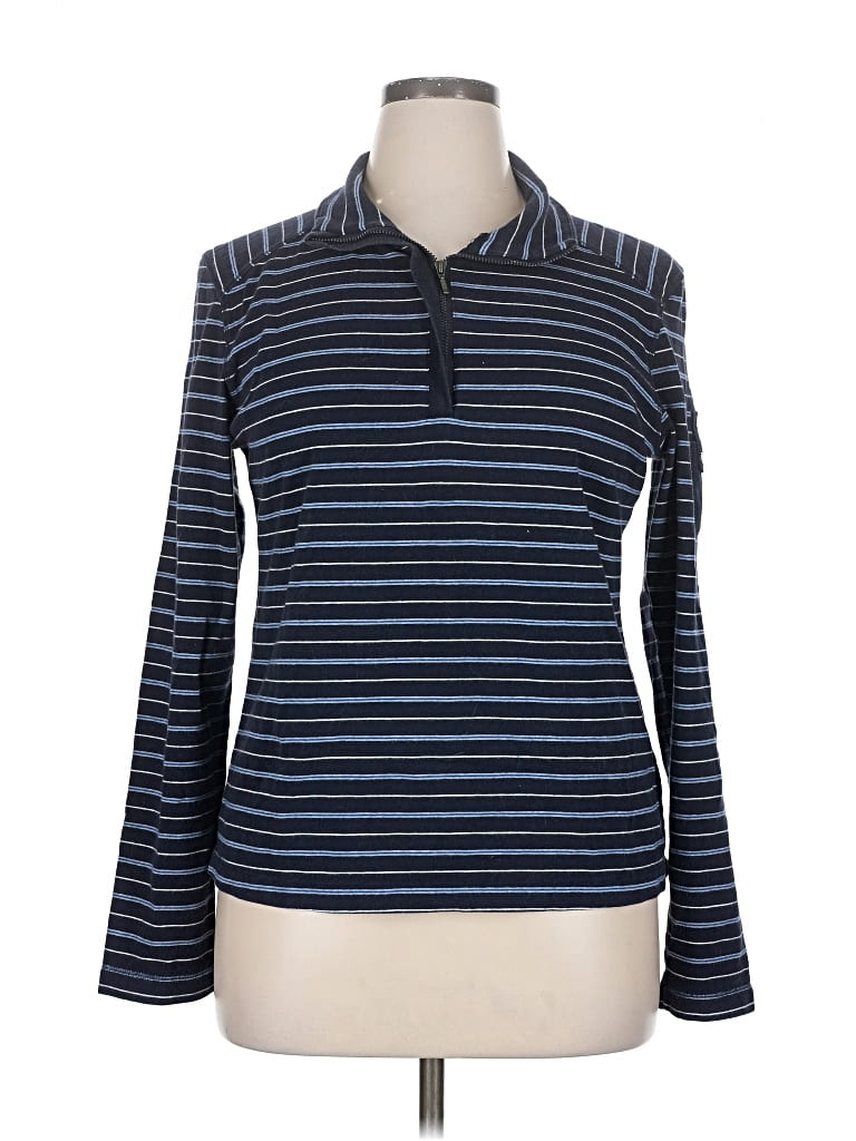 Pre-owned Tommy Hilfiger Long Sleeve Polo Shirt In Blue