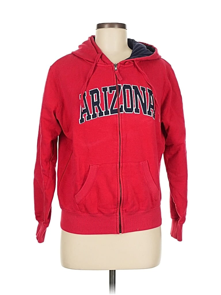 Pre-owned Skechers Zip Up Hoodie In Red