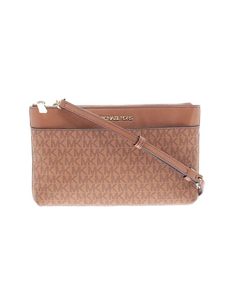 Pre-owned Michael Michael Kors Leather Crossbody Bag In Brown