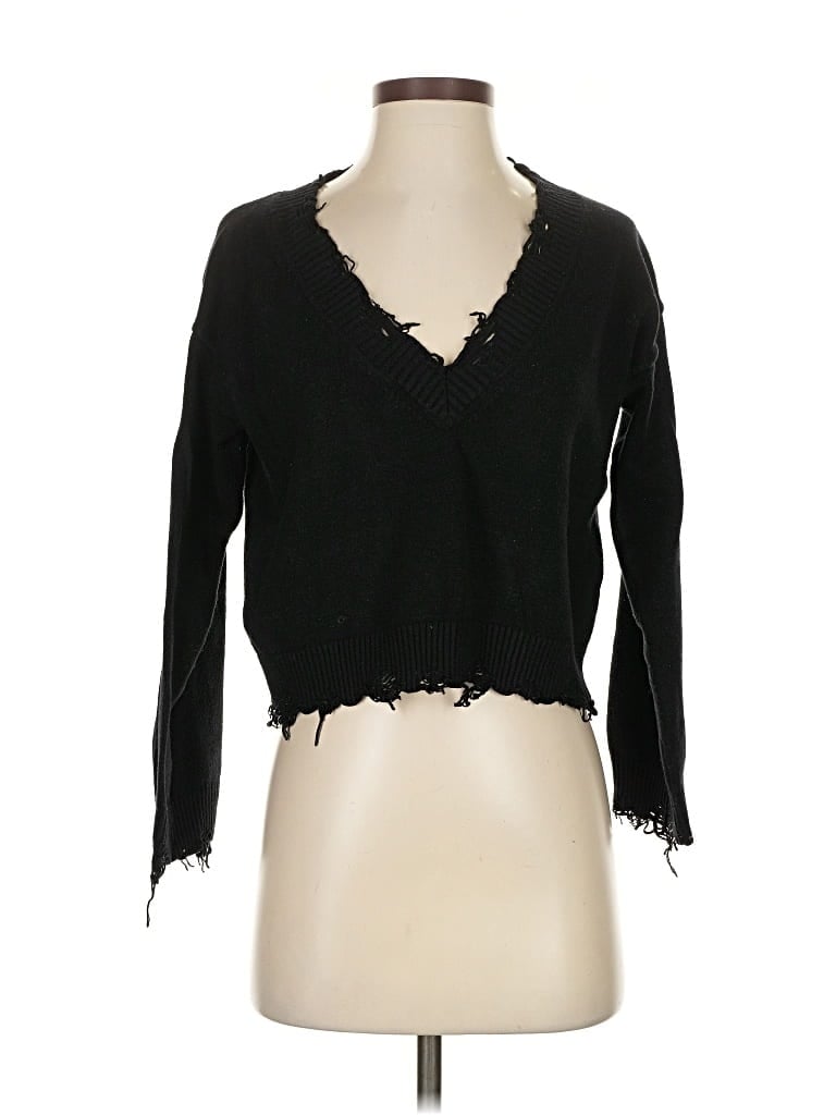 Pre-owned Honey Punch Cardigan Sweater In Black