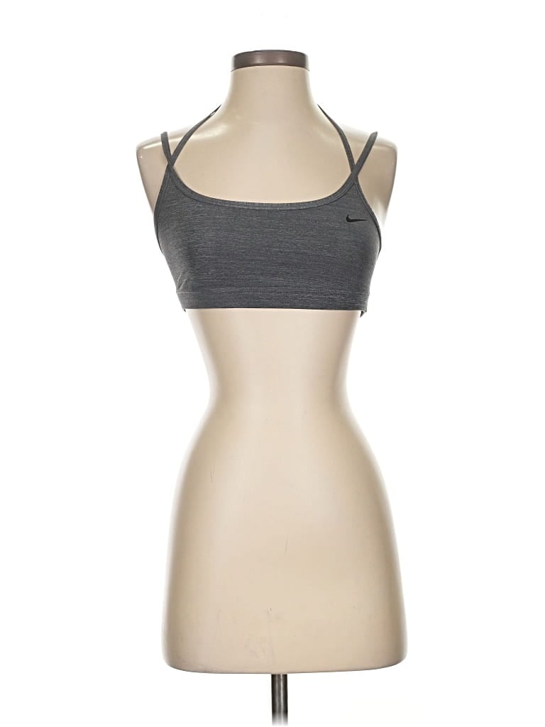 Pre-owned Nike Tank Top Gray Halter Neckline Tops