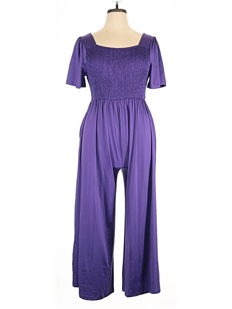 Pre-owned Shein Curve Jumpsuit In Purple
