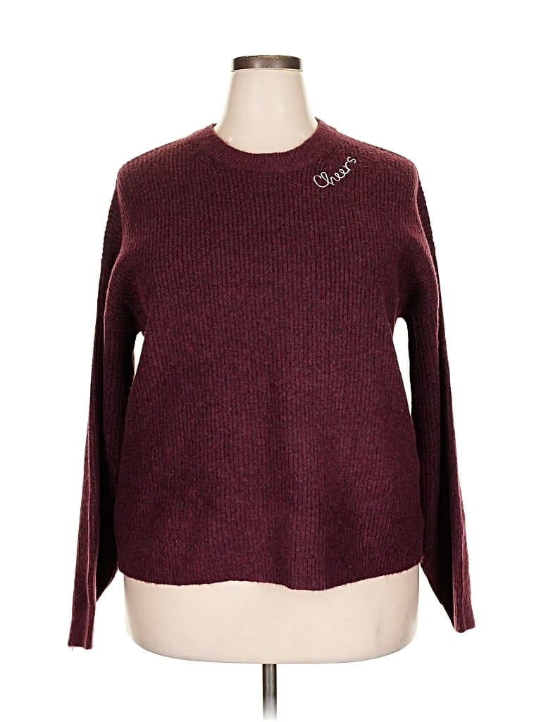 Pre-owned A New Day Pullover Sweater In Burgundy