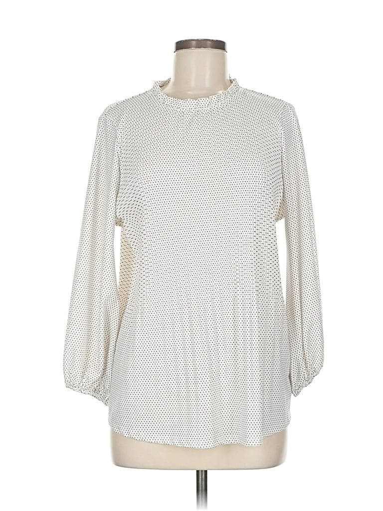Pre-owned Adrianna Papell 3/4 Sleeve Blouse In White
