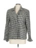 Linda Allard Ellen Tracy Houndstooth Gray Black Blazer Size 12 - photo 1