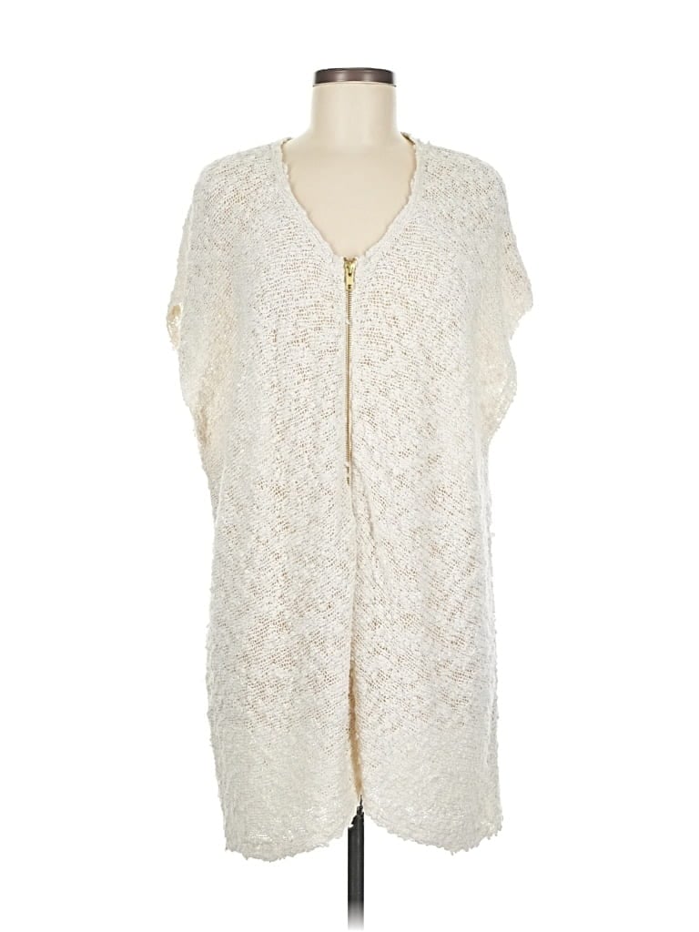 Pre-owned Storm & Marie Cardigan Sweater In White