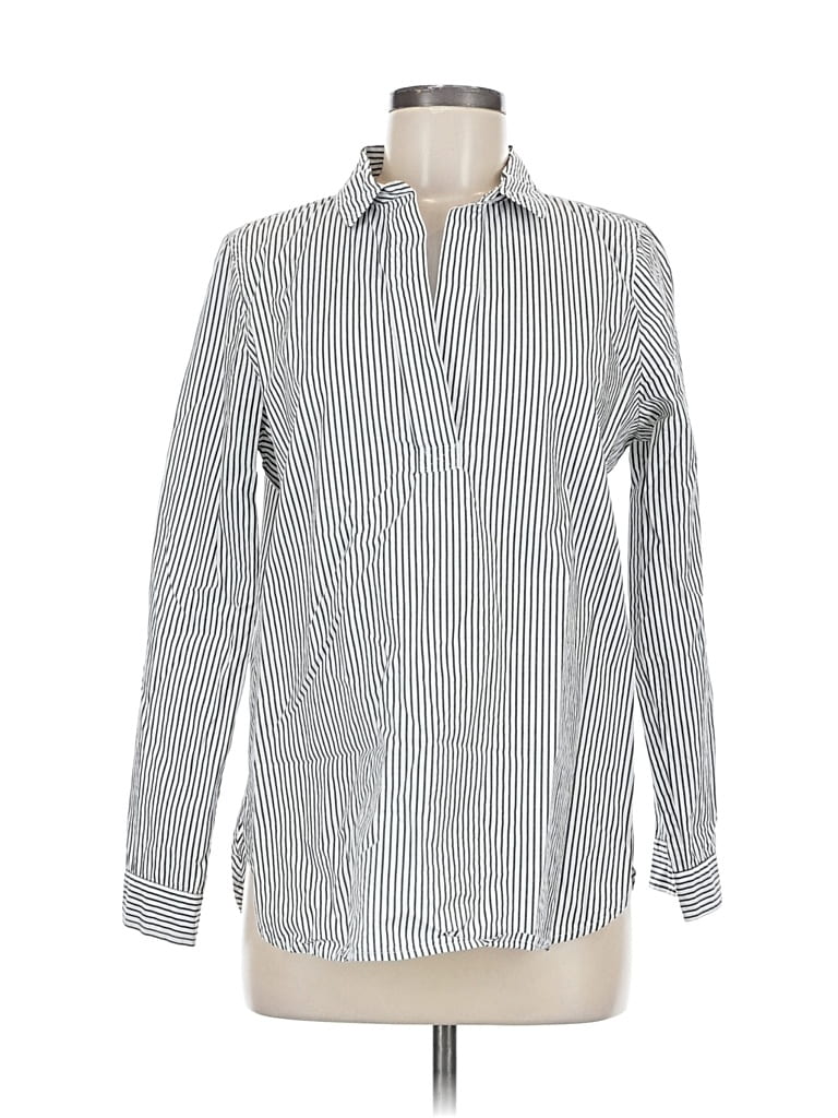 Pre-owned J.crew Factory Store Long Sleeve Button Down Shirt In Silver
