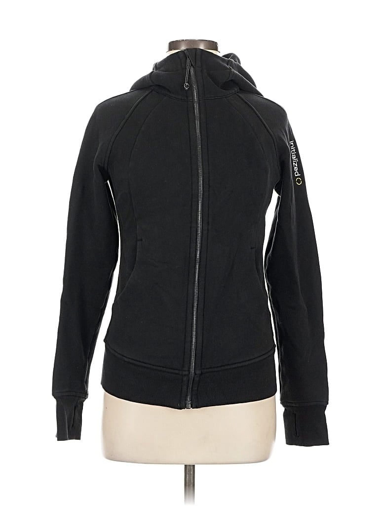 Pre-owned Lululemon Athletica Zip Up Hoodie In Black