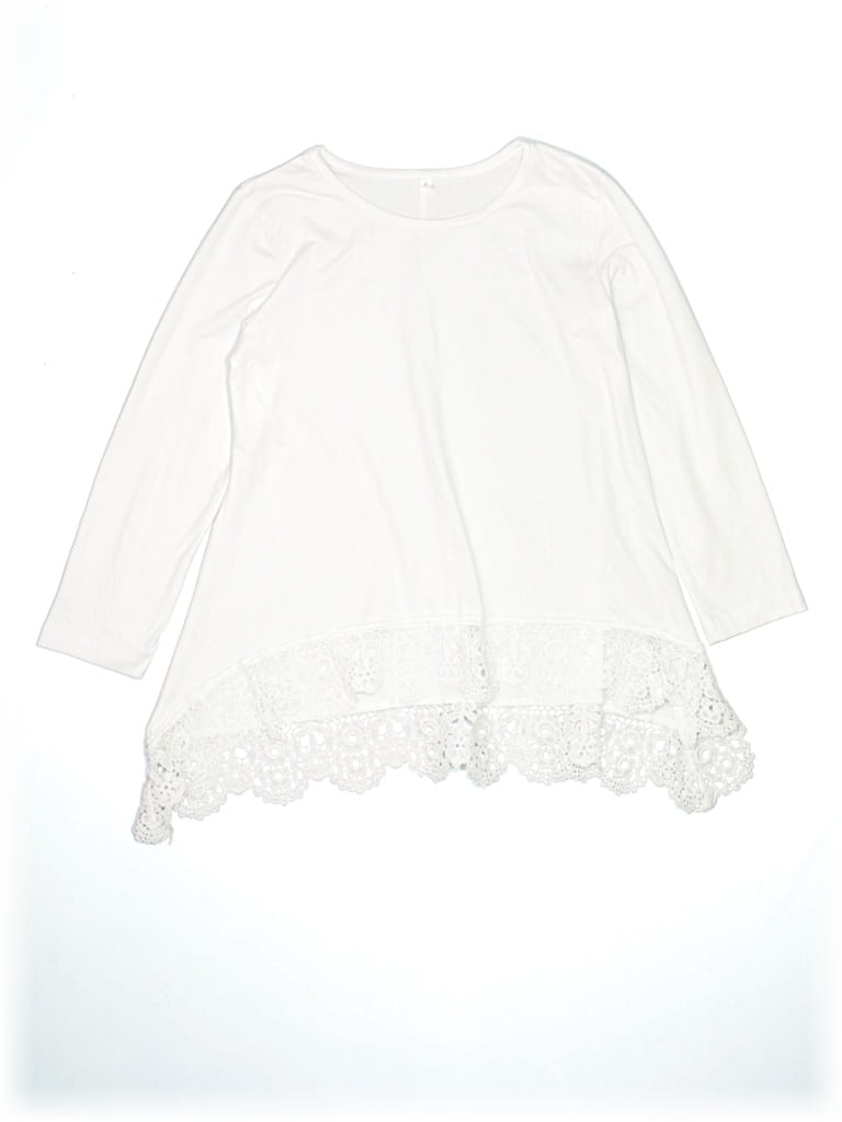 Pre-owned Unbranded Kids' 3/4 Sleeve Blouse In White