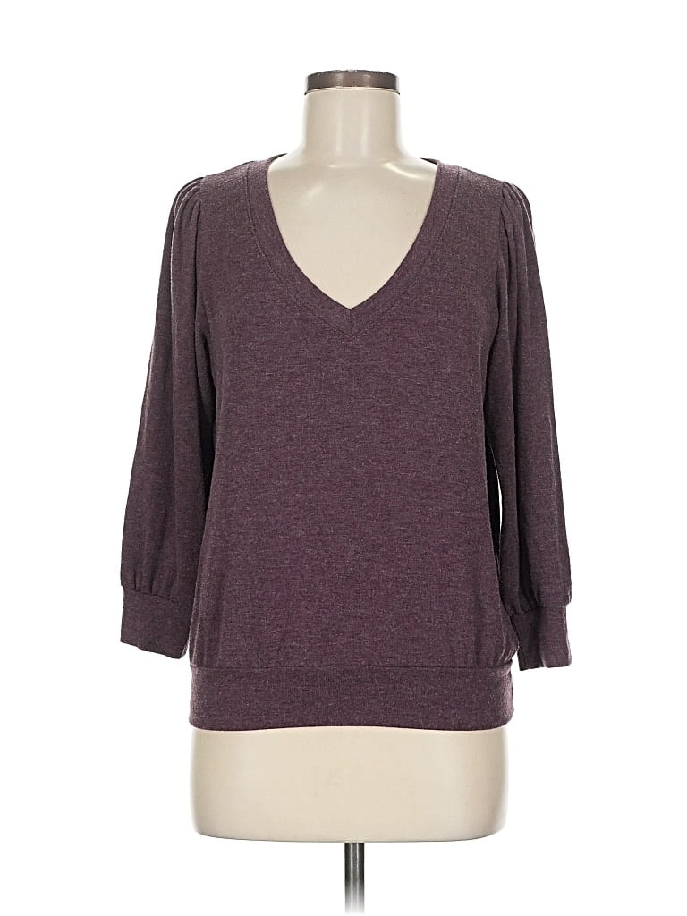 Pre-owned Michael Stars Pullover Sweater In Purple