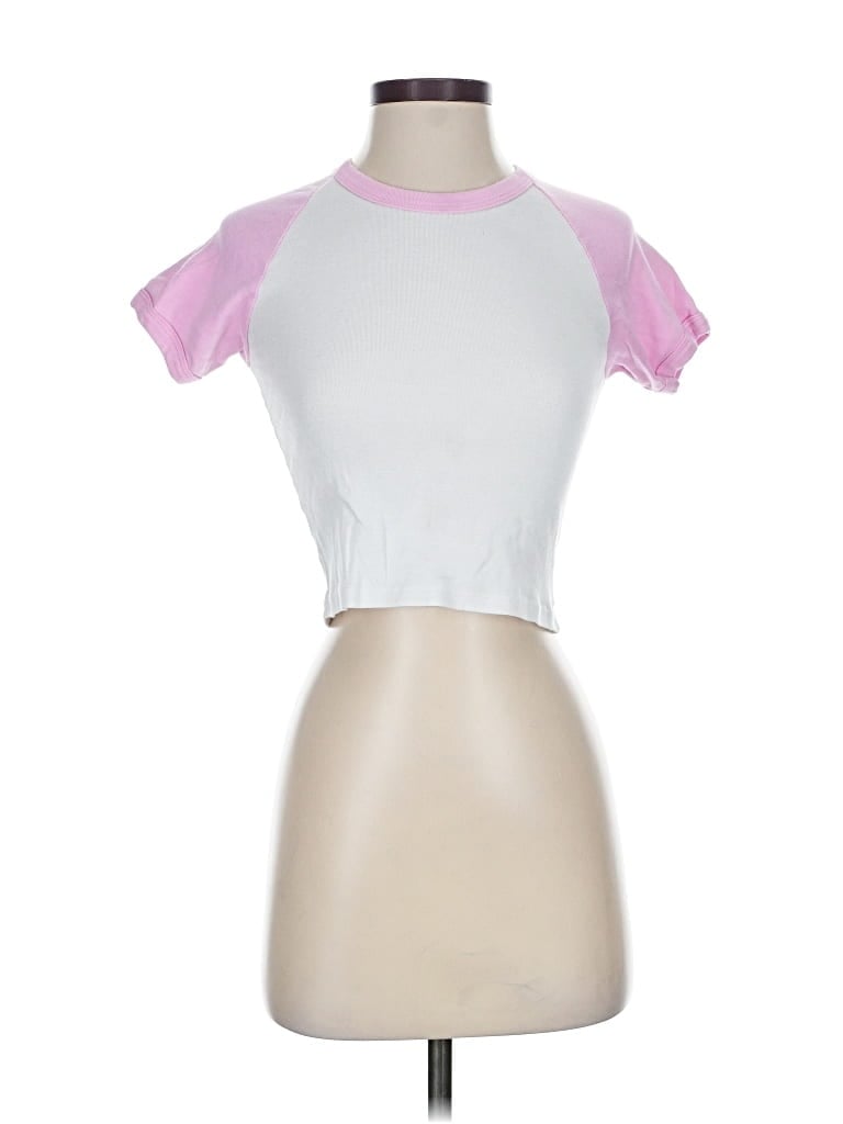 Pre-owned Los Angeles Apparel Short Sleeve T-shirt In Pink