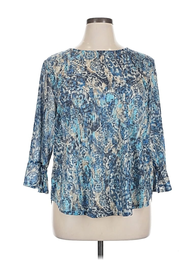 Pre-owned Ruby Rd. 3/4 Sleeve T-shirt In Blue