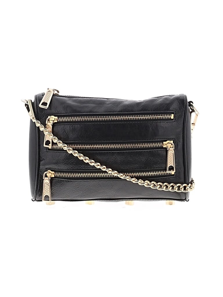 Pre-owned Rebecca Minkoff Leather Crossbody Bag In Black