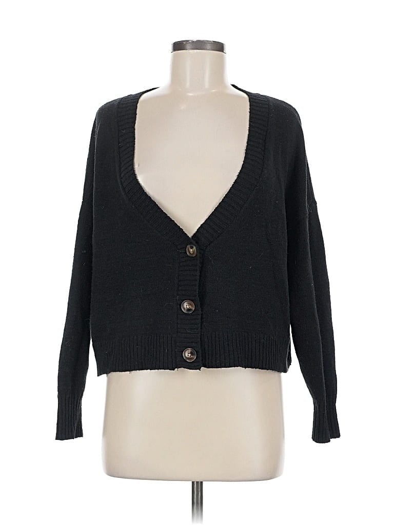Pre-owned Wild Fable Cardigan Sweater In Black