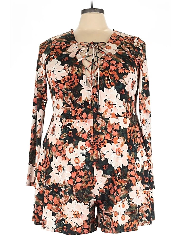 Pre-owned Forever 21 Plus Romper In Brown