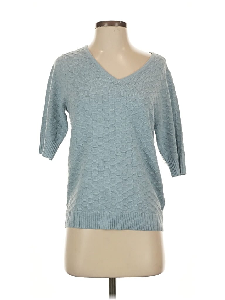 Pre-owned Ella Moss 3/4 Sleeve T-shirt In Blue