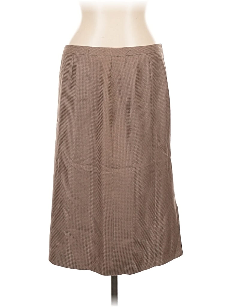 Pre-owned Giorgio Armani Silk Skirt In Brown