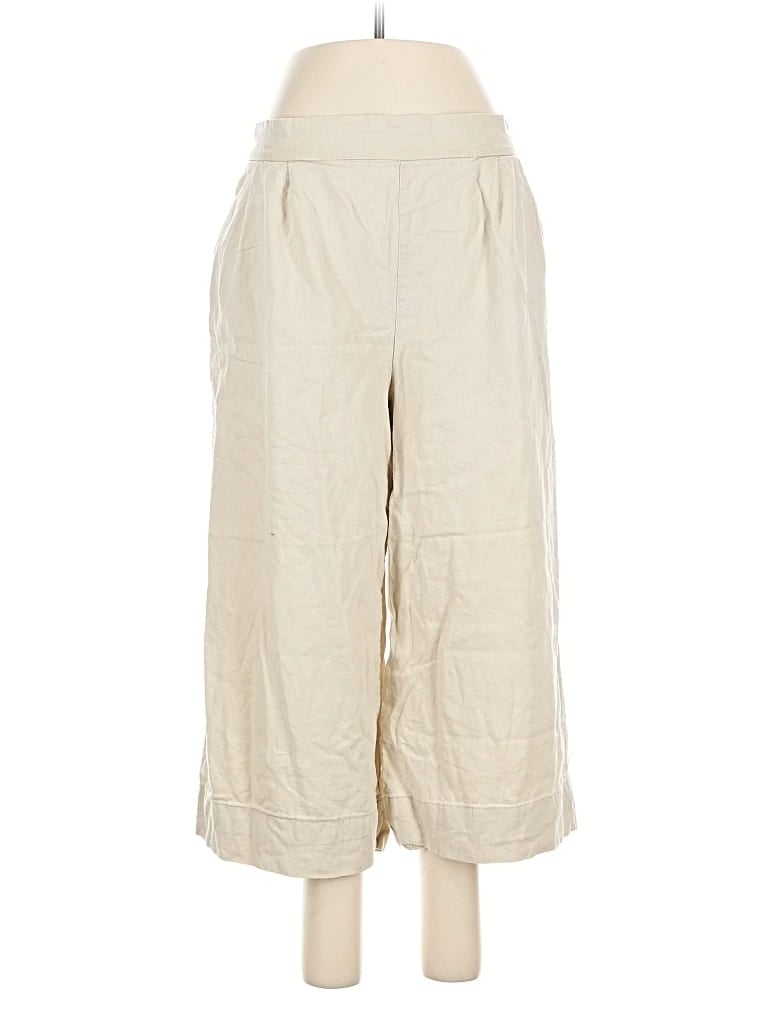 Pre-owned Chelsea & Theodore Linen Pants In White