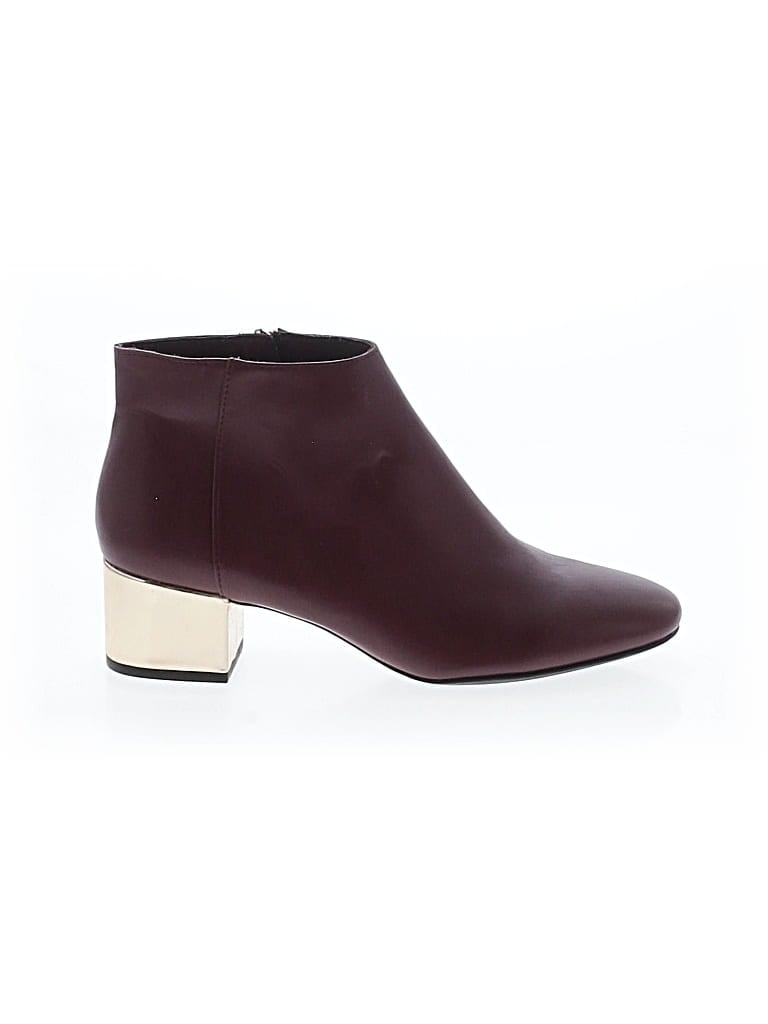 Pre-owned Marc New York By Andrew Marc Performance Ankle Boots In Burgundy