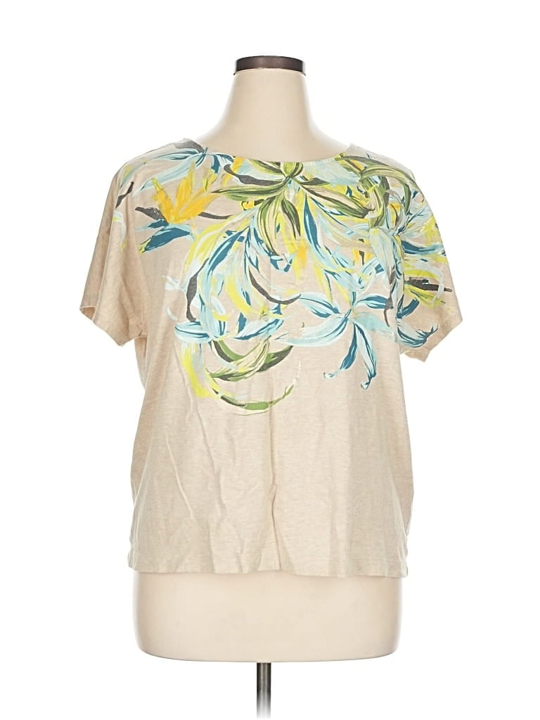 Pre-owned Chico's Short Sleeve T-shirt In Brown