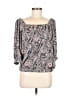 Roan + Ryan 100% Polyester Gray 3/4 Sleeve Blouse Size M - photo 1
