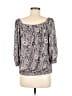 Roan + Ryan 100% Polyester Gray 3/4 Sleeve Blouse Size M - photo 2