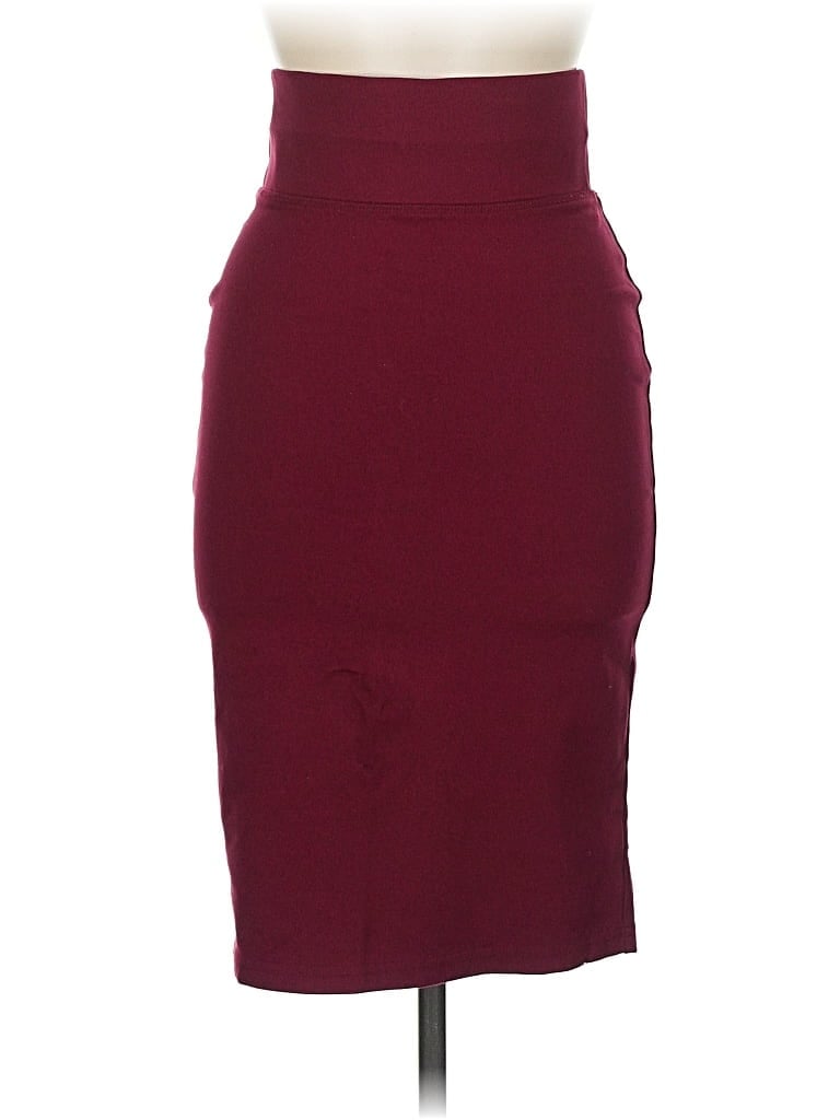 Pre-owned Active Usa Formal Skirt In Burgundy