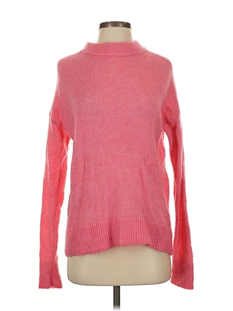 Pre-owned H&m Turtleneck Sweater In Pink