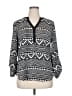 New Directions Black Long Sleeve Blouse Size XL - photo 1