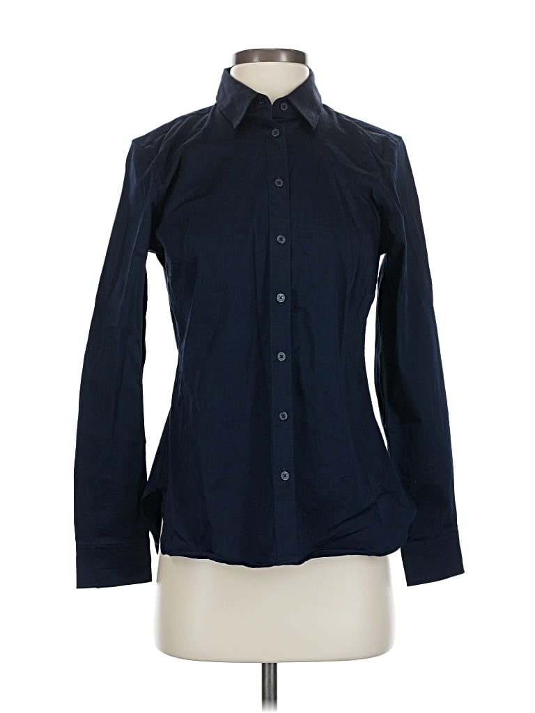 Pre-owned Banana Republic Factory Store Long Sleeve Button Down Shirt In Blue