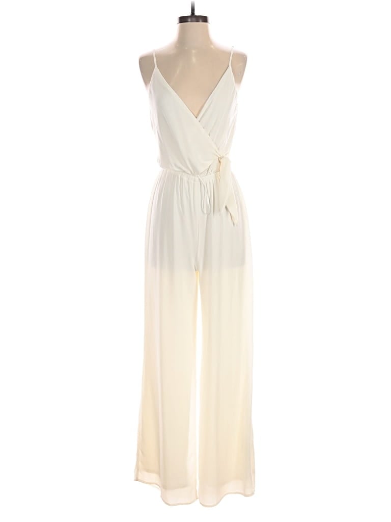 Pre-owned Express Jumpsuit In White