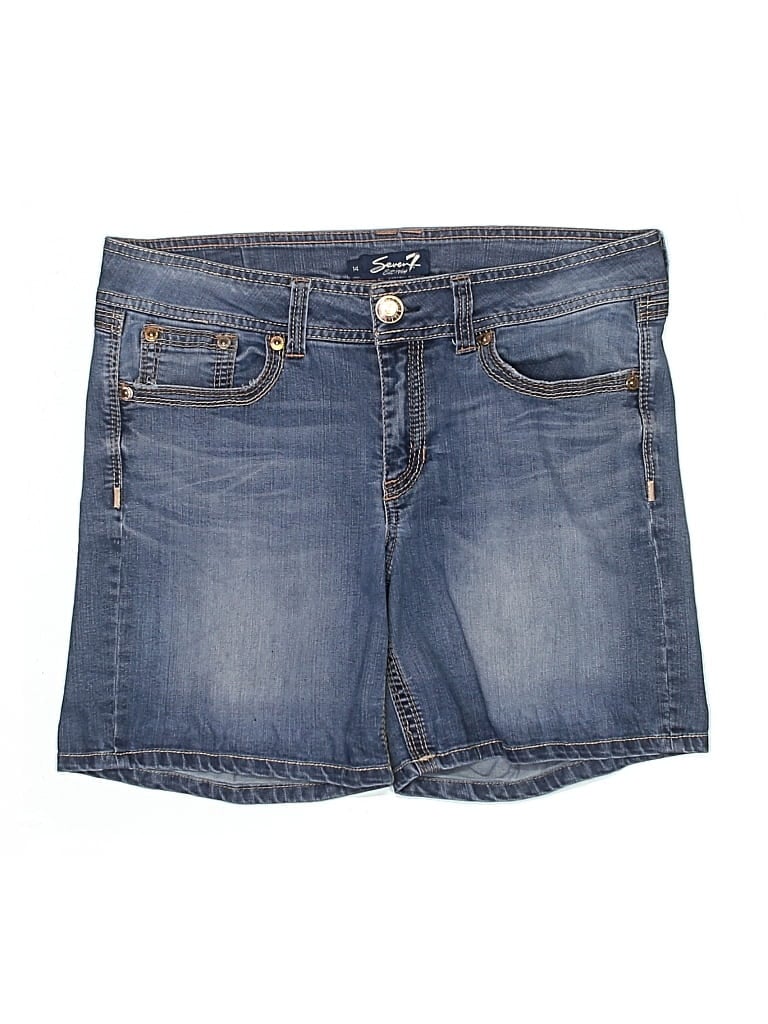 Pre-owned Seven7 Denim Shorts In Blue