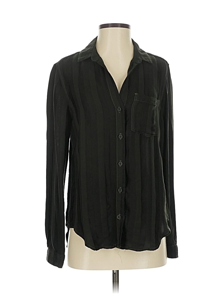 Pre-owned Bella Dahl Long Sleeve Button Down Shirt In Black