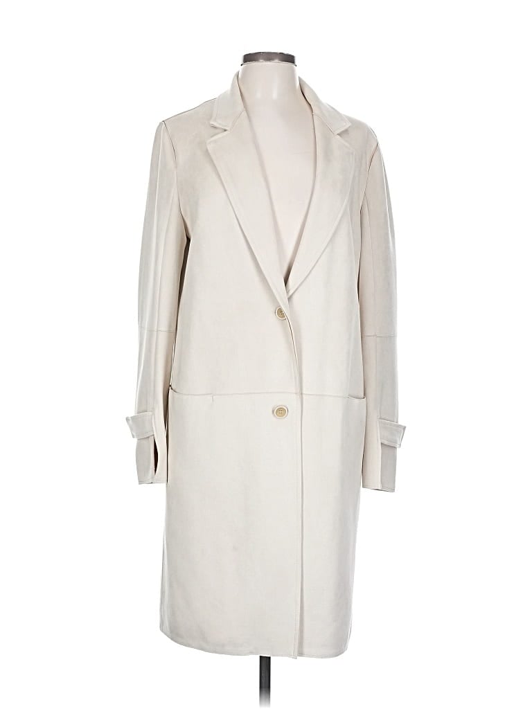 Pre-owned Zara Basic Coat In White