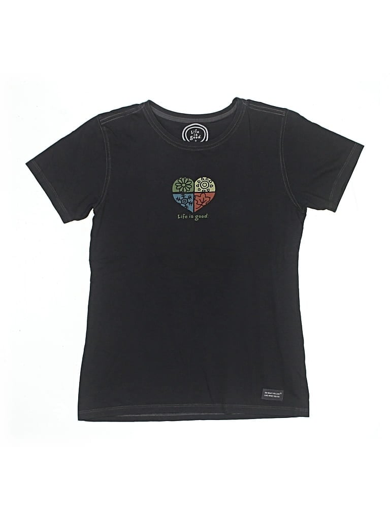 Pre-owned Life Is Good Kids' Short Sleeve T-shirt In Black