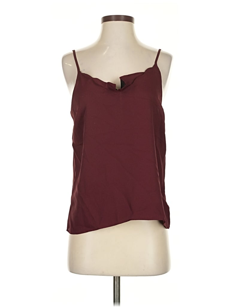 Pre-owned Express Tank Top Burgundy Strapless Neckline Tops
