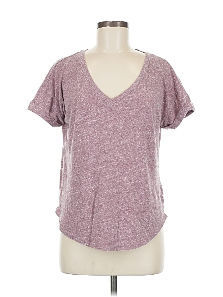 Pre-owned 24/7 Maurices Short Sleeve T-shirt In Burgundy