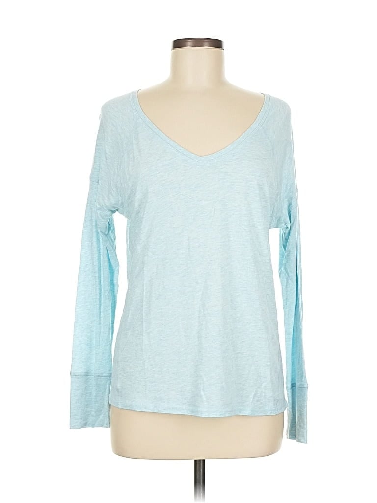 Pre-owned Zella Long Sleeve T-shirt In Blue